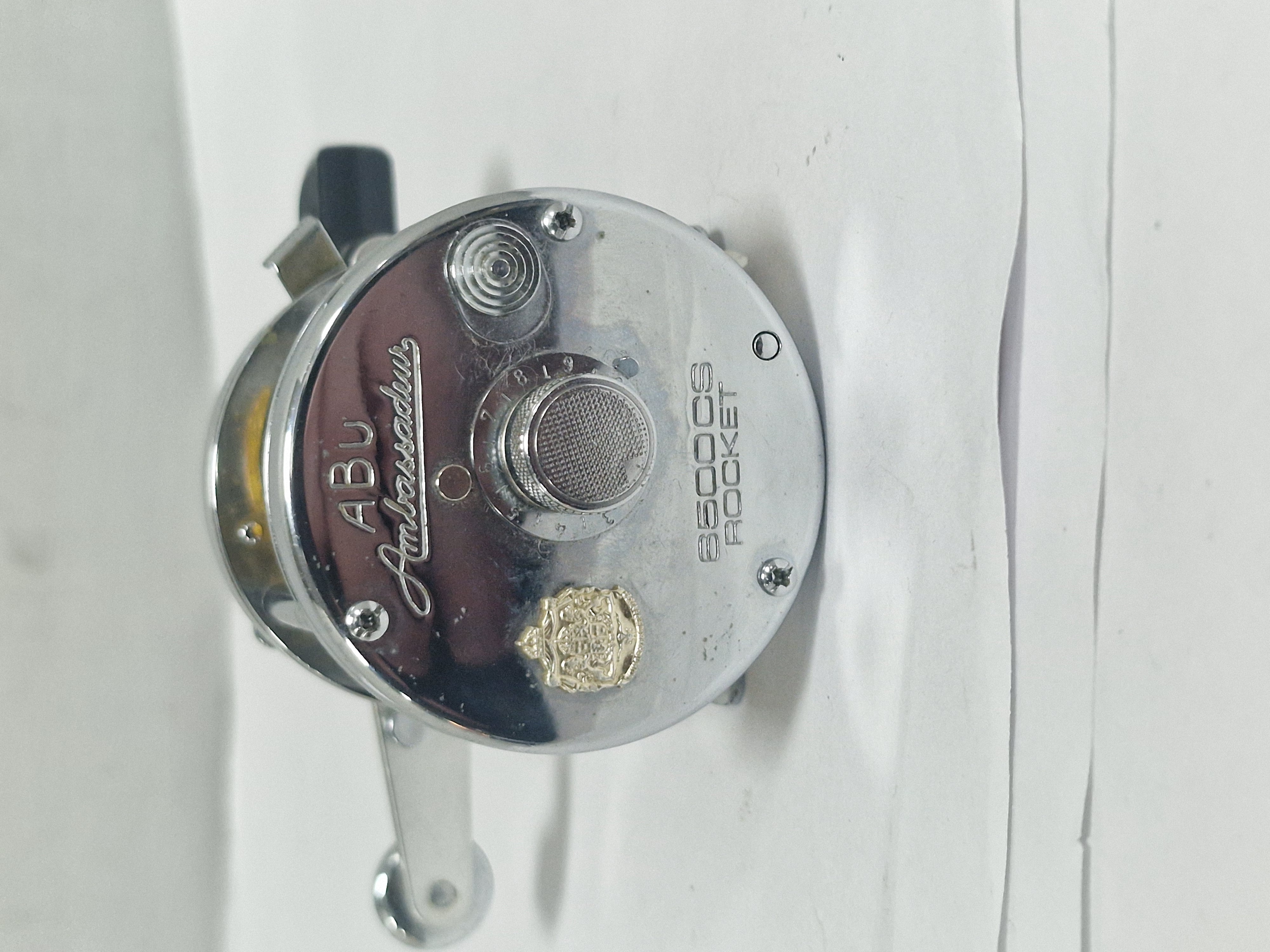 Pre-owned Abu Garcia Ambassador 6500cs chrome rocket - Own4Less